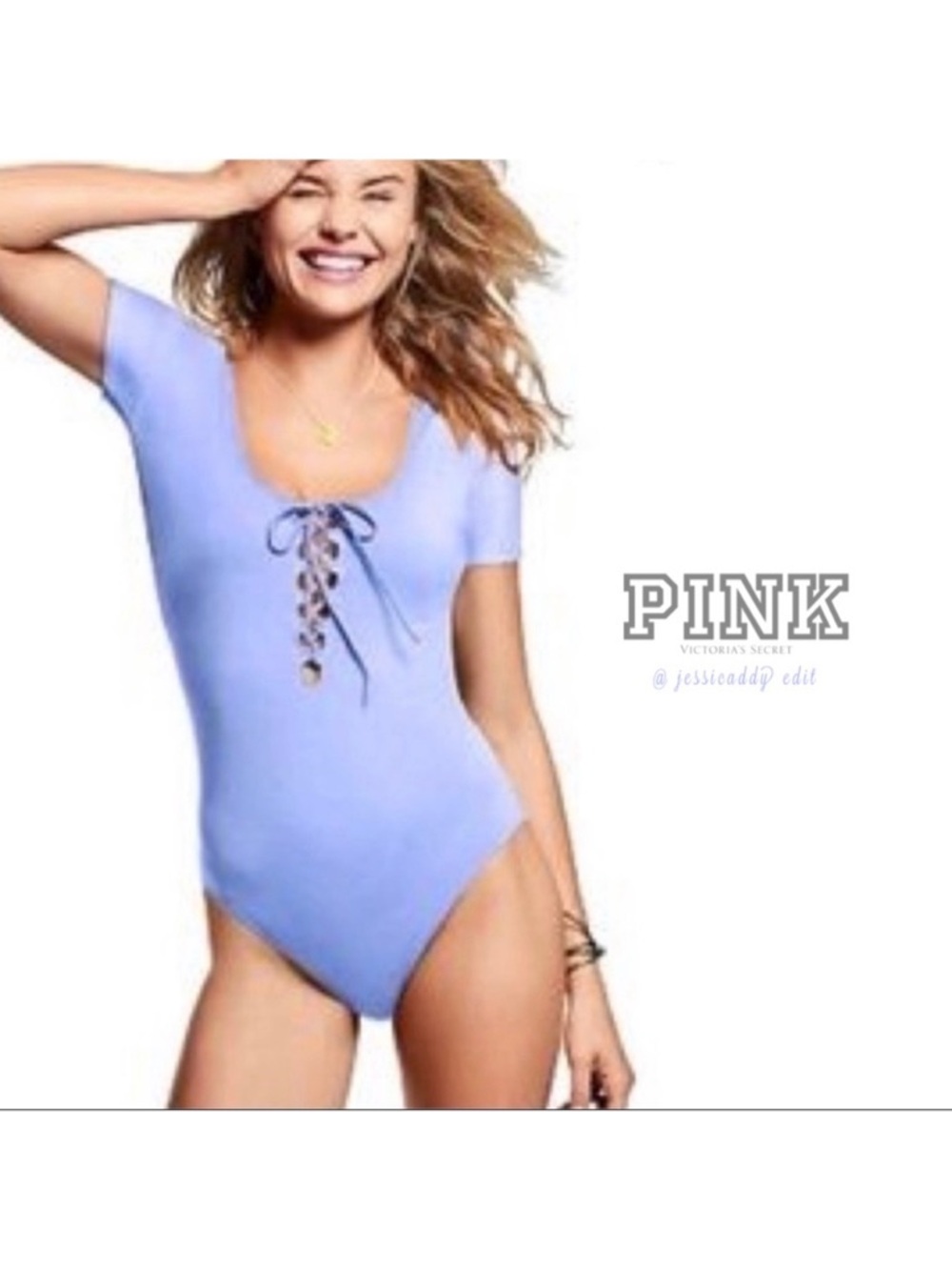 VS PINK Short Sleeve Bodysuit